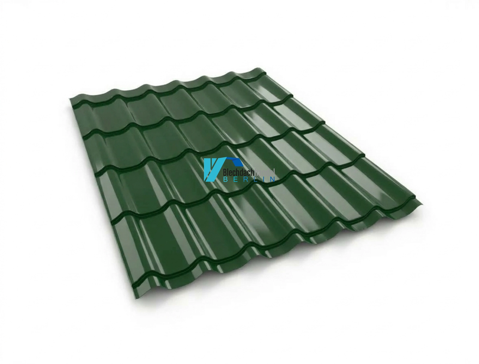 BDP Blechdachpfanne RAL 6020 Chromoxidgrün – 0,5mm glänzend 25 µm Polyester ohne Vlies kaufen