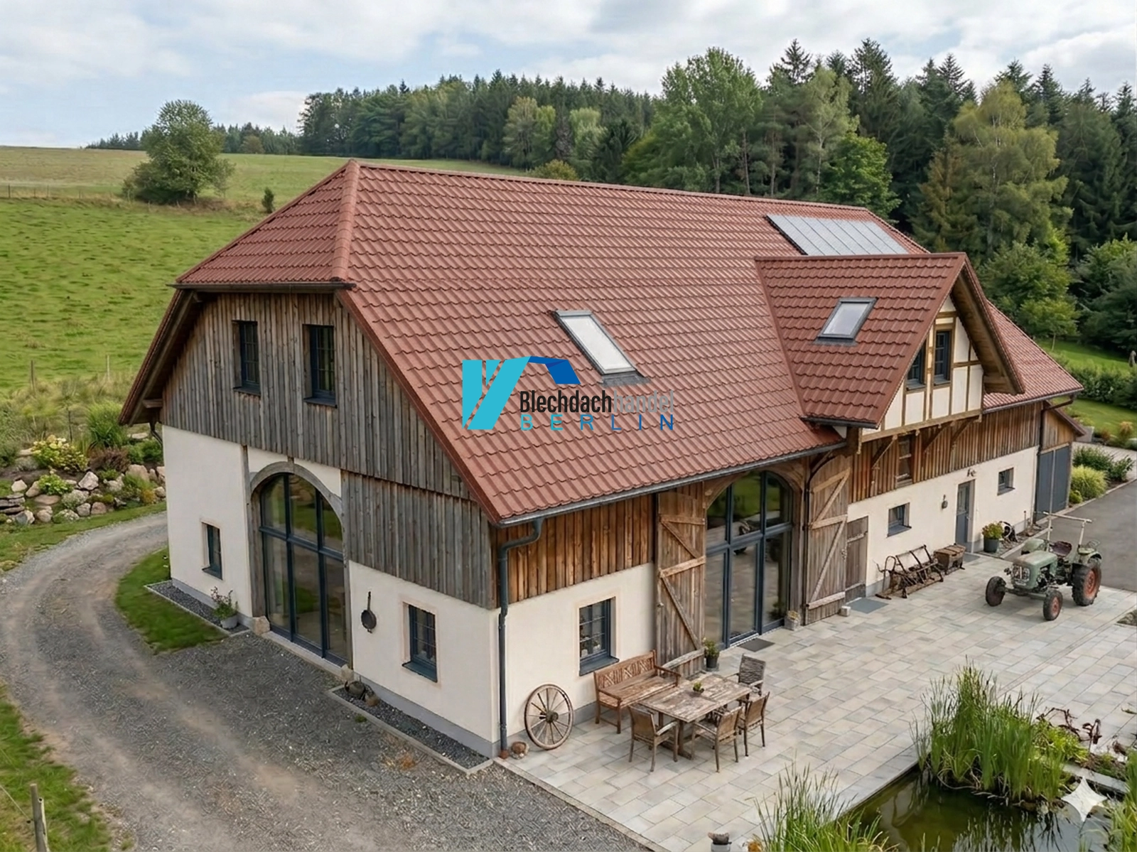 BDP Blechdachpfanne RAL 8004 Ziegelrot – 0,5mm matt 35µm Polyester ohne Vlies — Ansicht 3