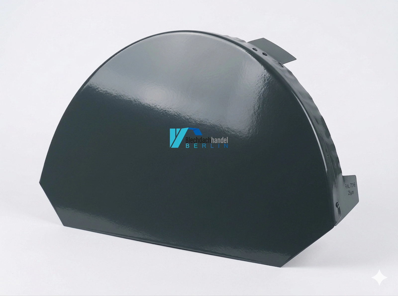 Tonnenfirst-Endkappe RAL 7016 - anthrazit – 0,5mm glänzend 25 µm Polyester kaufen