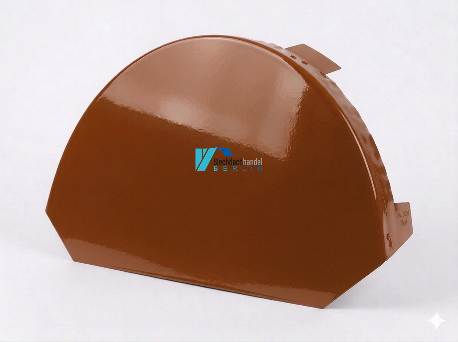 Tonnenfirst-Endkappe RAL 8004 Ziegelrot – 0,5mm glänzend 25 µm Polyester kaufen