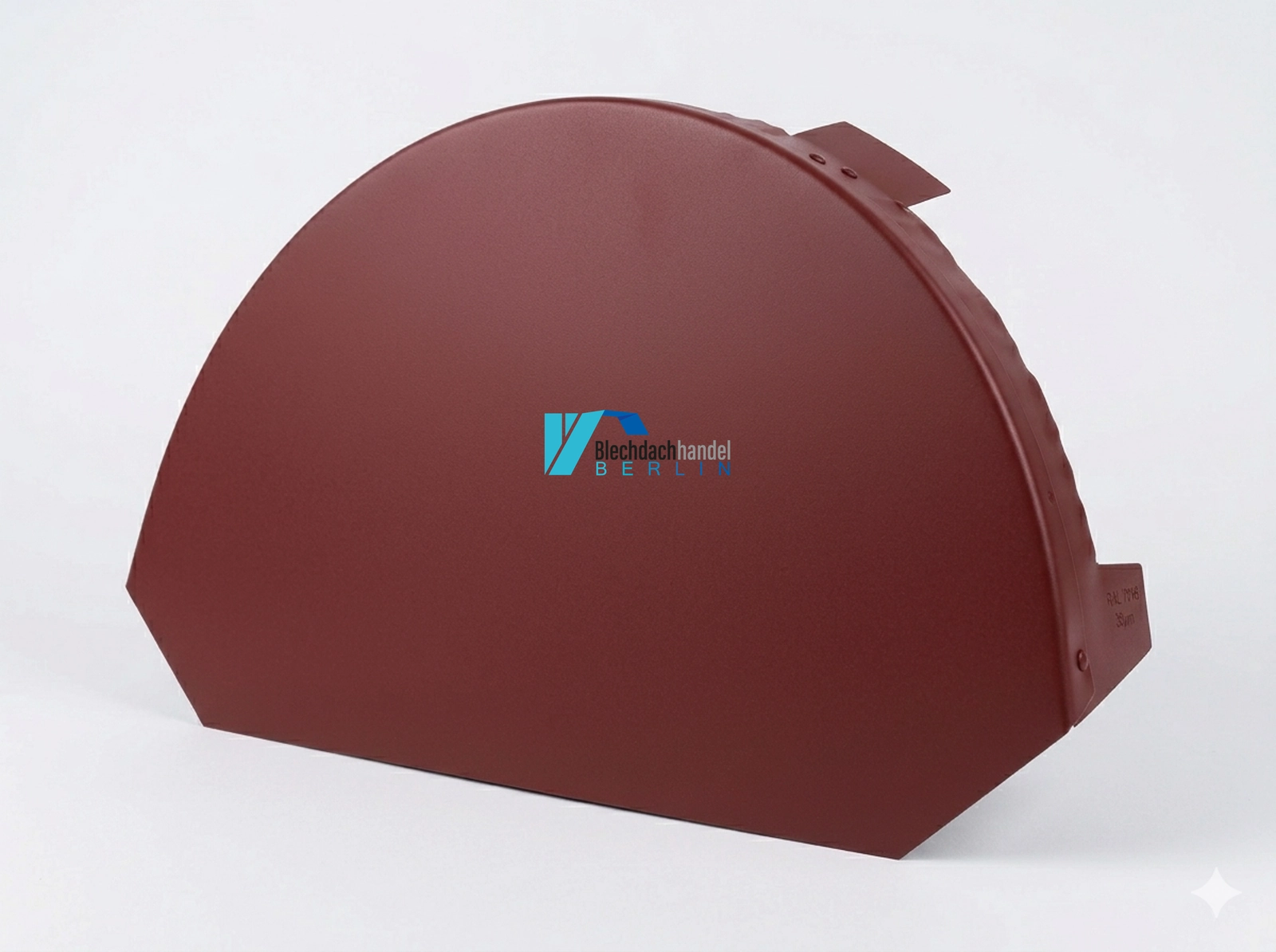Tonnenfirst-Endkappe RAL 3009 - oxidrot – 0,5mm matt 35µm Polyester kaufen