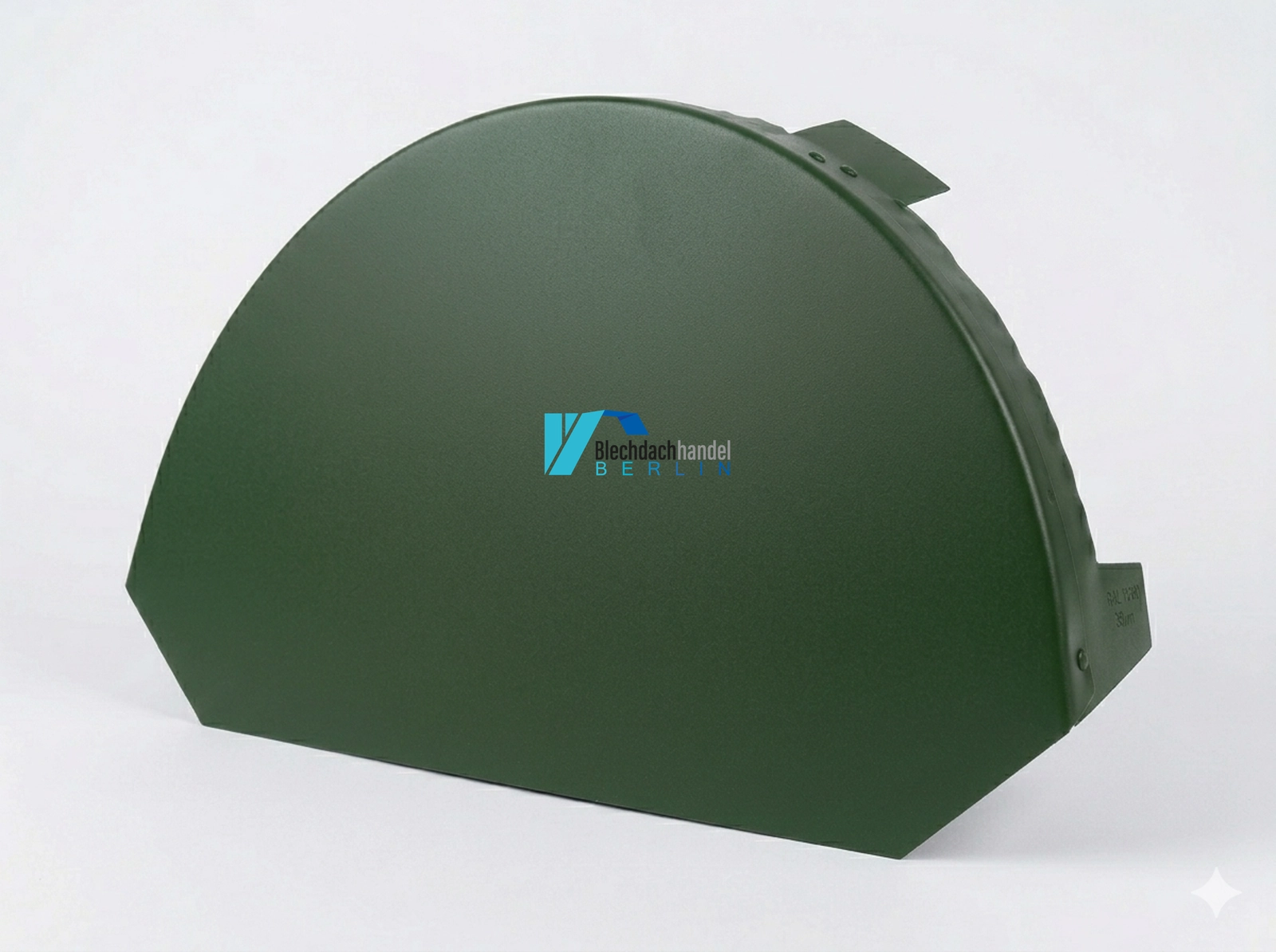 Tonnenfirst-Endkappe RAL 6020 Chromoxidgrün – 0,5mm matt 35µm Polyester kaufen