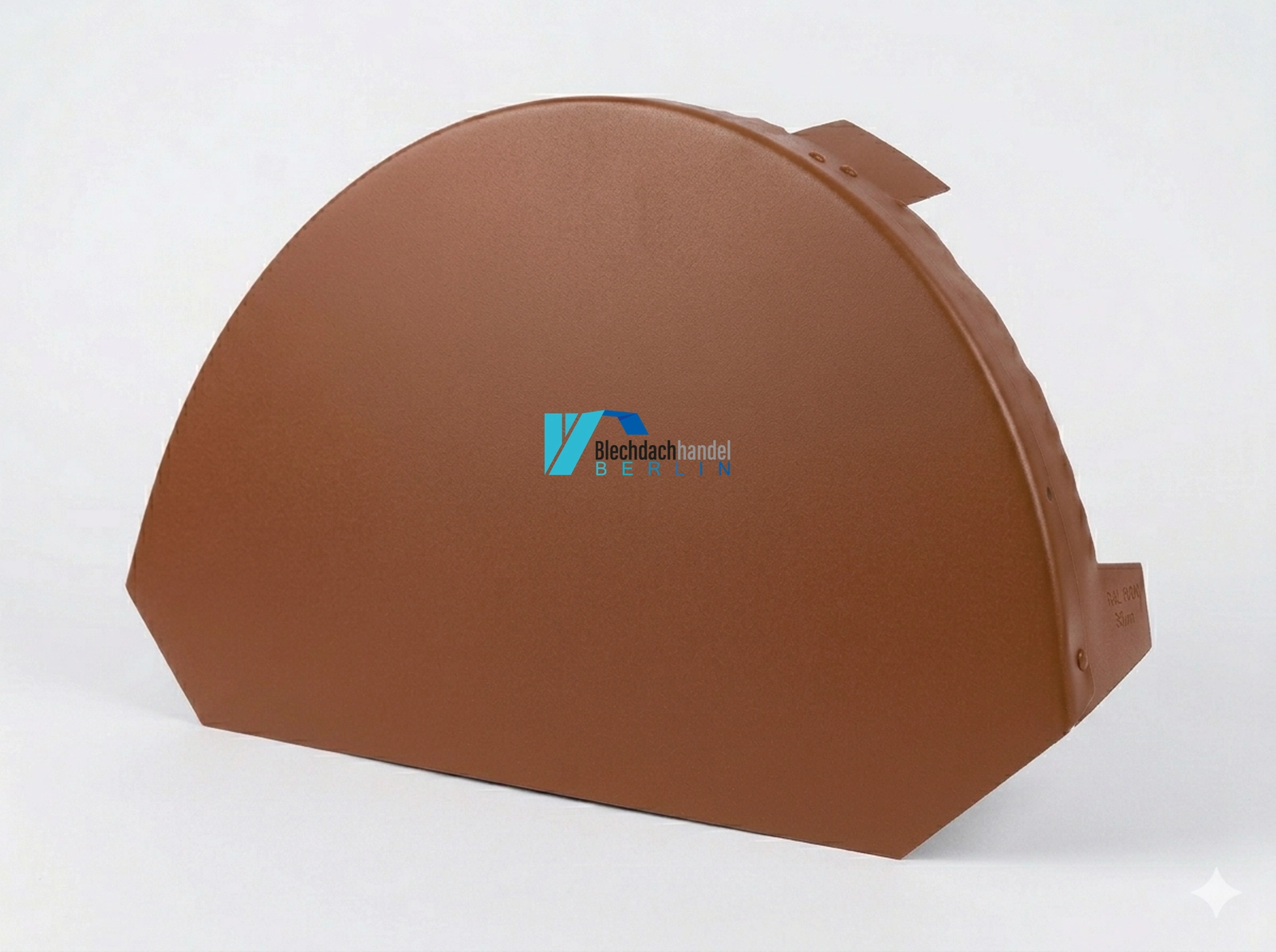Tonnenfirst-Endkappe RAL 8004 Ziegelrot – 0,5mm matt 35µm Polyester kaufen