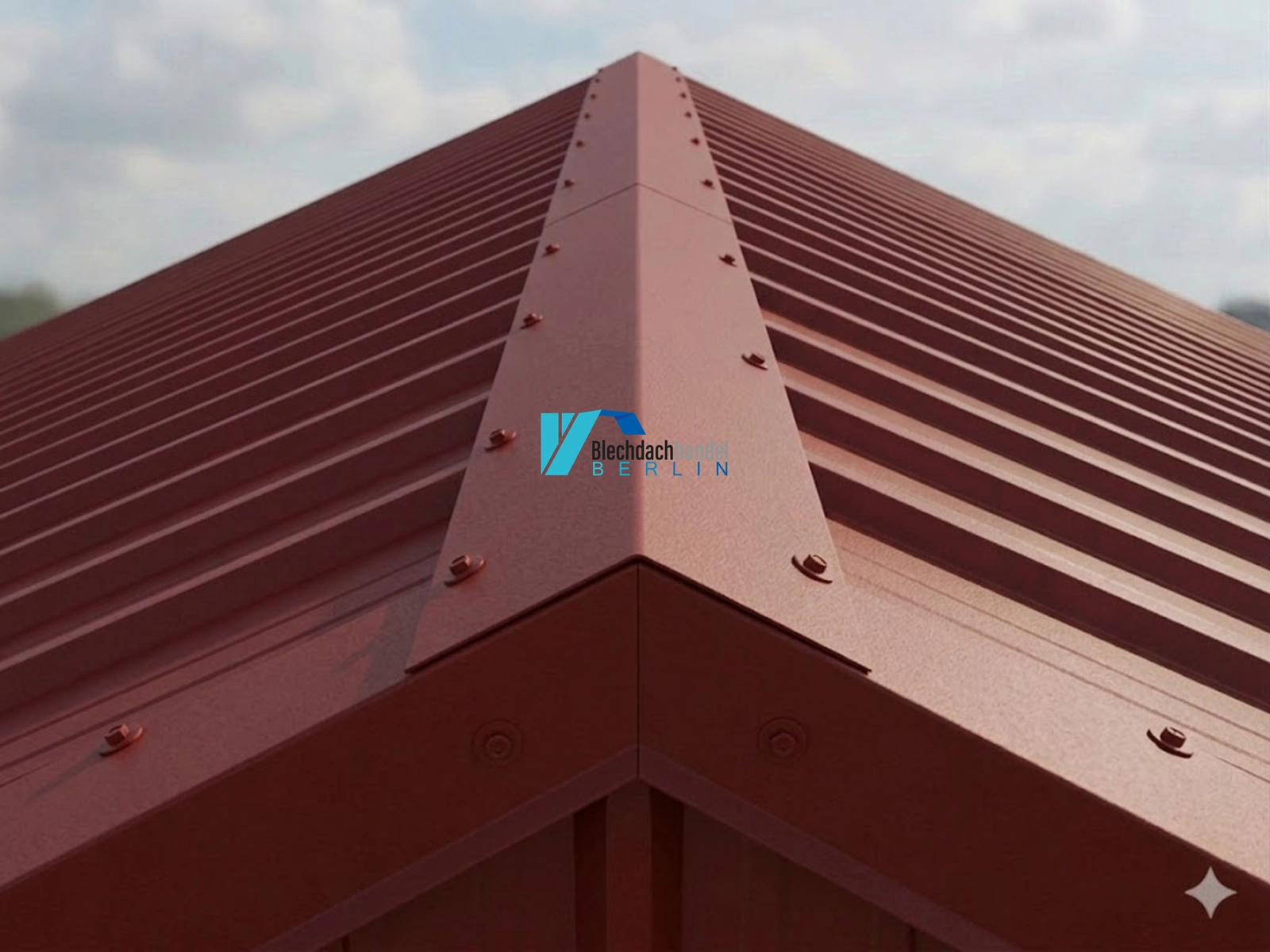 Firsthaube RAL 3009 - oxidrot – 0,5mm matt 35µm Polyester — Ansicht 2