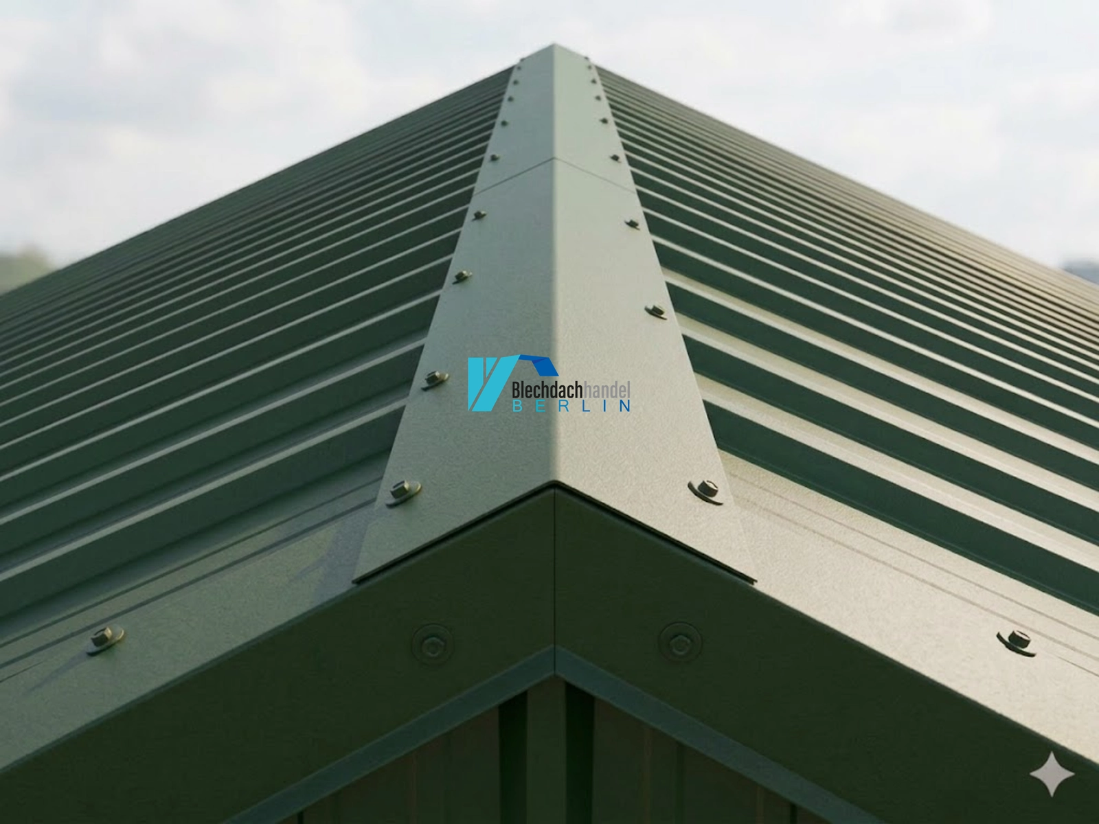 Firsthaube RAL 6020 Chromoxidgrün – 0,5mm matt 35µm Polyester — Ansicht 2