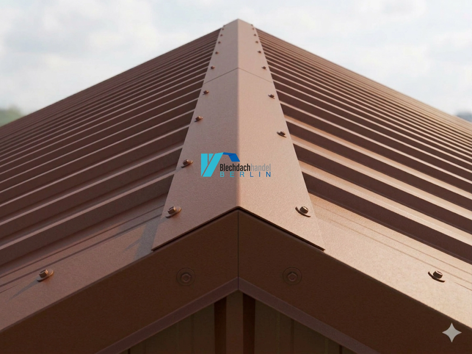 Firsthaube RAL 8004 Ziegelrot – 0,5mm matt 35µm Polyester — Ansicht 2