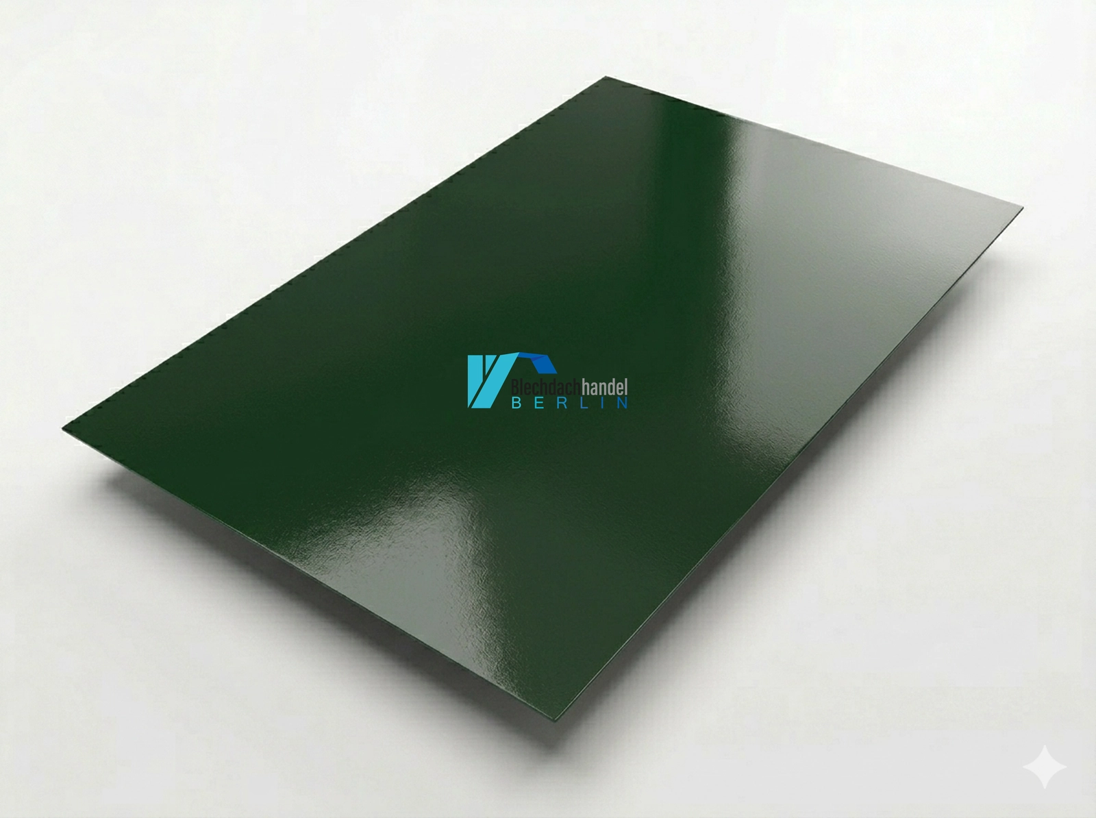 Glattkanttafel RAL 6020 Chromoxidgrün – 0,5mm glänzend 25 µm Polyester