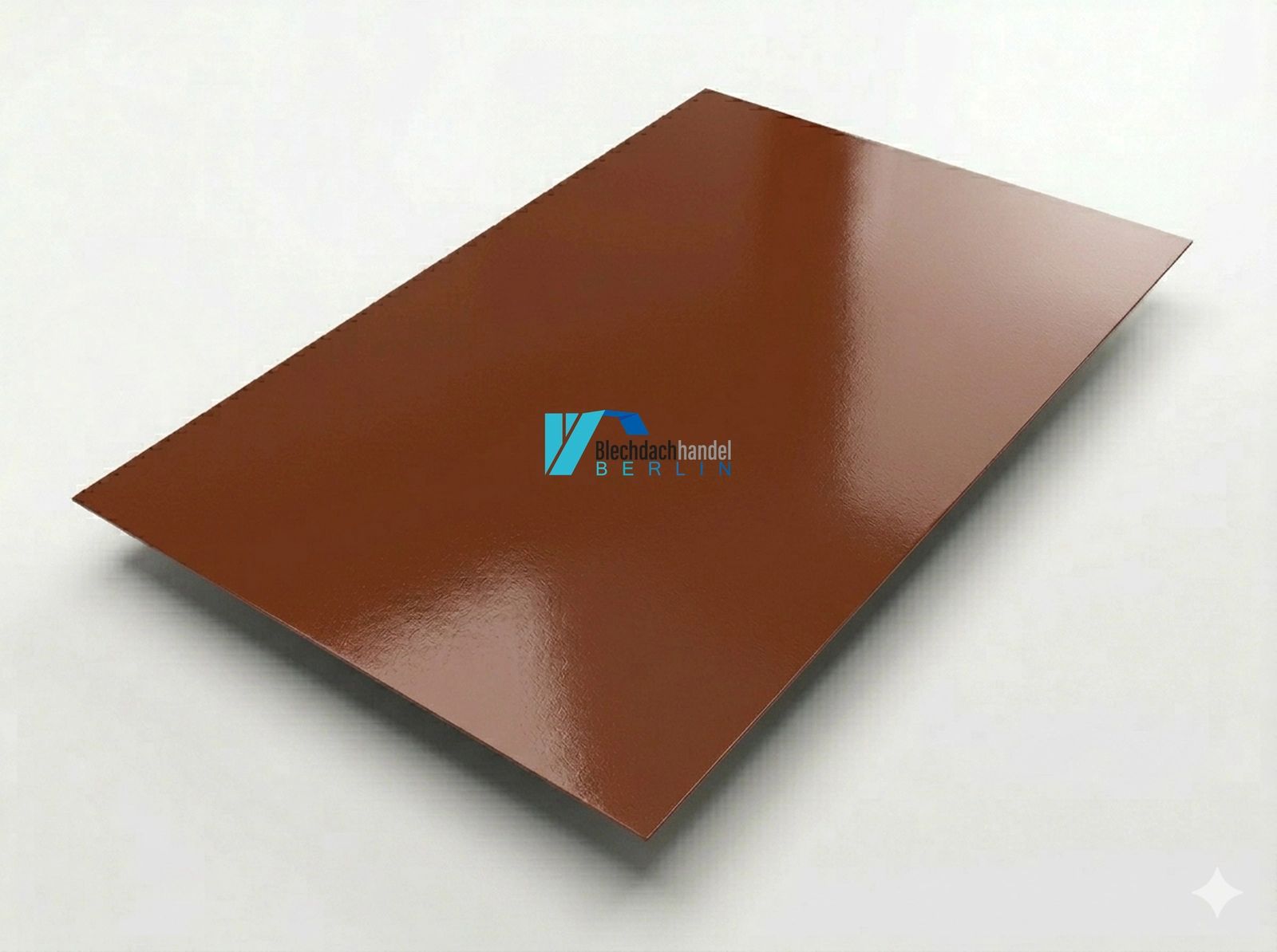 Glattkanttafel RAL 8004 Ziegelrot – 0,5mm glänzend 25 µm Polyester