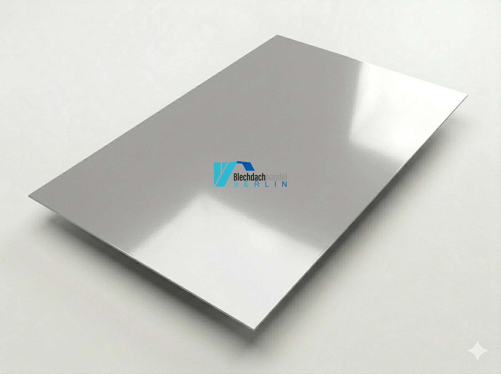 Glattkanttafel RAL 9006 Weißaluminium – 0,5mm glänzend 25 µm Polyester