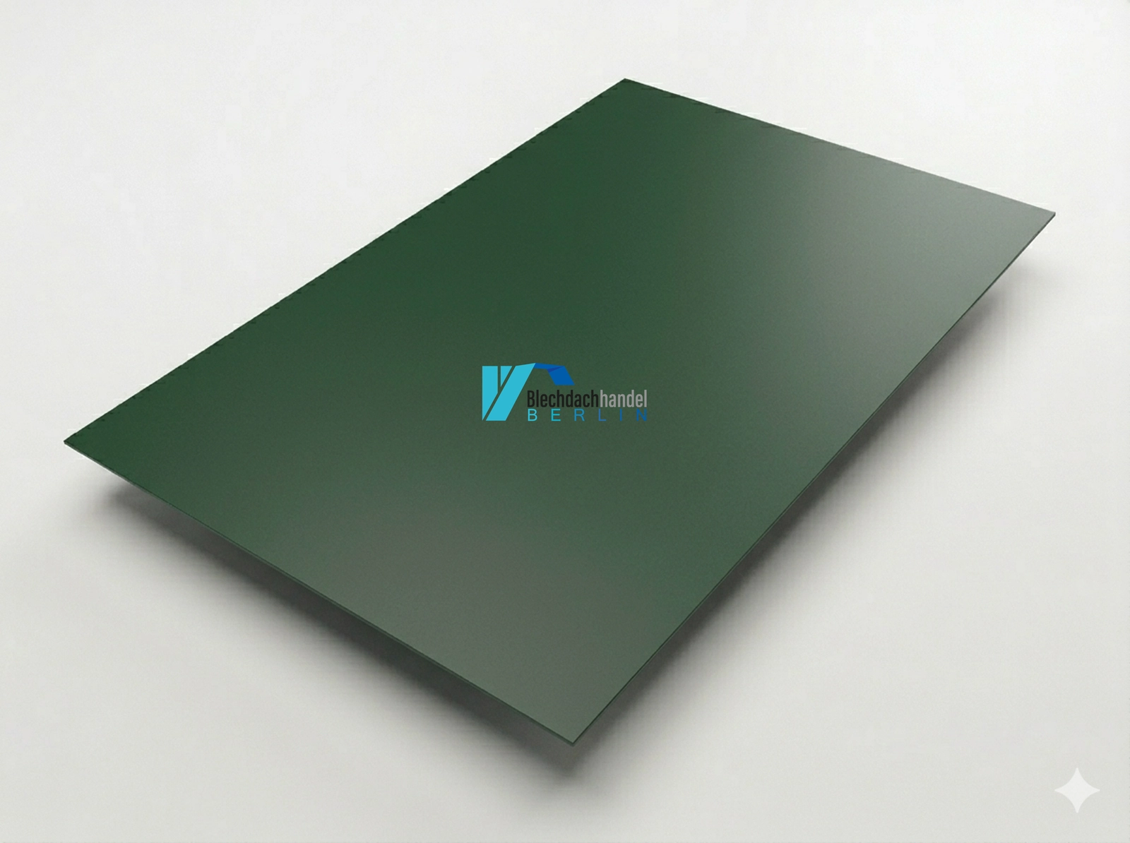 Glattkanttafel RAL 6020 Chromoxidgrün – 0,5mm matt 35µm Polyester