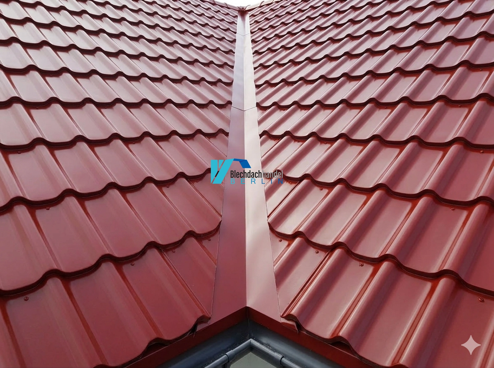 Kehlblech RAL 3009 - oxidrot – 0,5mm glänzend 25 µm Polyester — Detailansicht