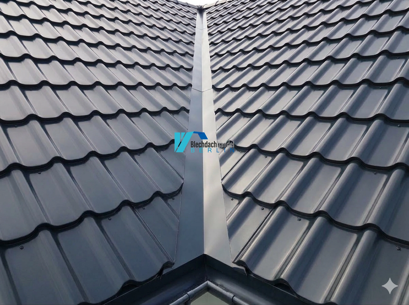 Kehlblech RAL 7016 - anthrazit – 0,5mm glänzend 25 µm Polyester — Detailansicht