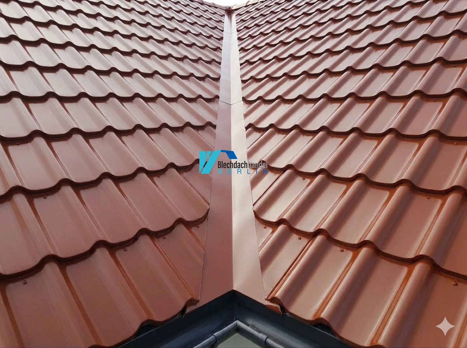 Kehlblech RAL 8004 Ziegelrot – 0,5mm glänzend 25 µm Polyester — Detailansicht