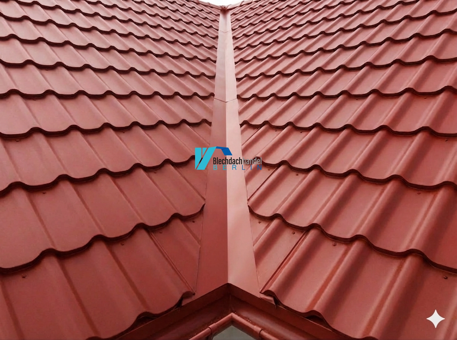 Kehlblech RAL 3009 - oxidrot – 0,5mm matt 35µm Polyester — Detailansicht