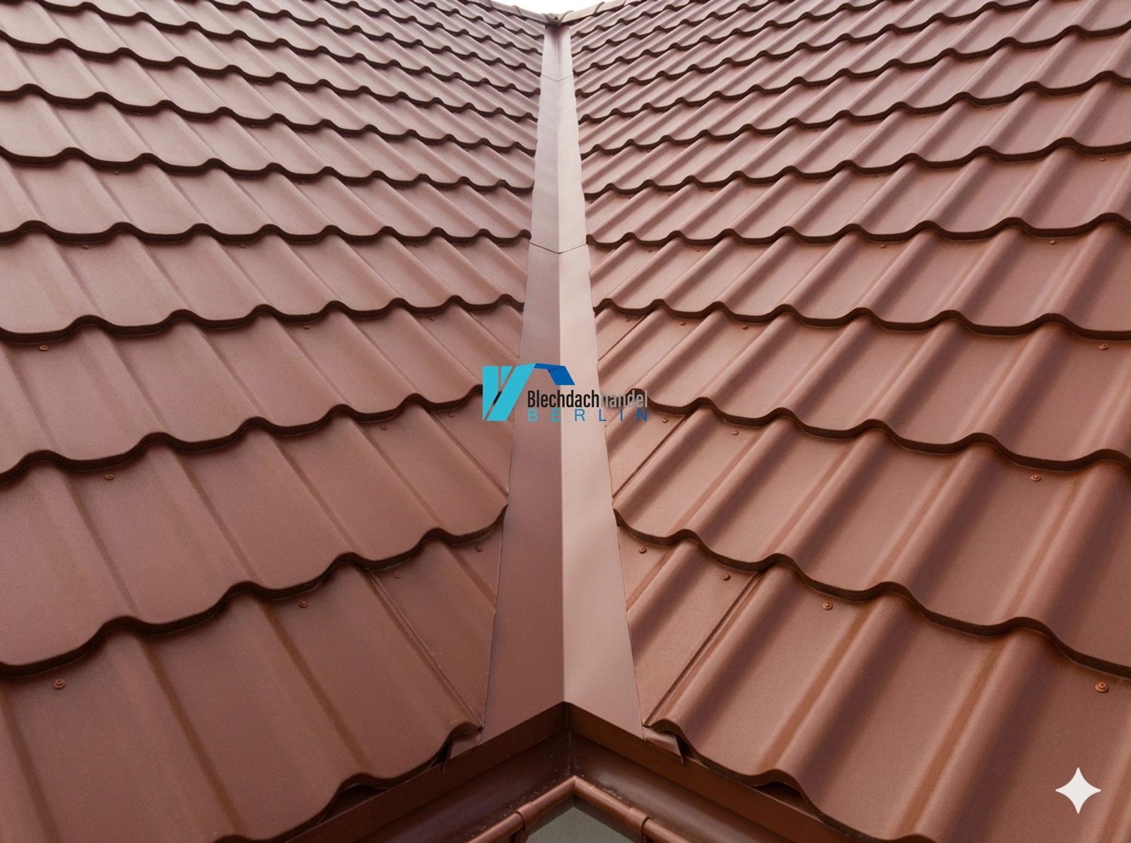 Kehlblech RAL 8004 Ziegelrot – 0,5mm matt 35µm Polyester — Detailansicht