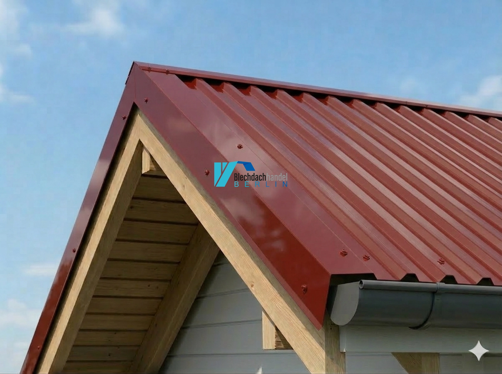 Ortgangblech RAL 3009 - oxidrot – 0,5mm glänzend 25 µm Polyester kaufen — Detailansicht