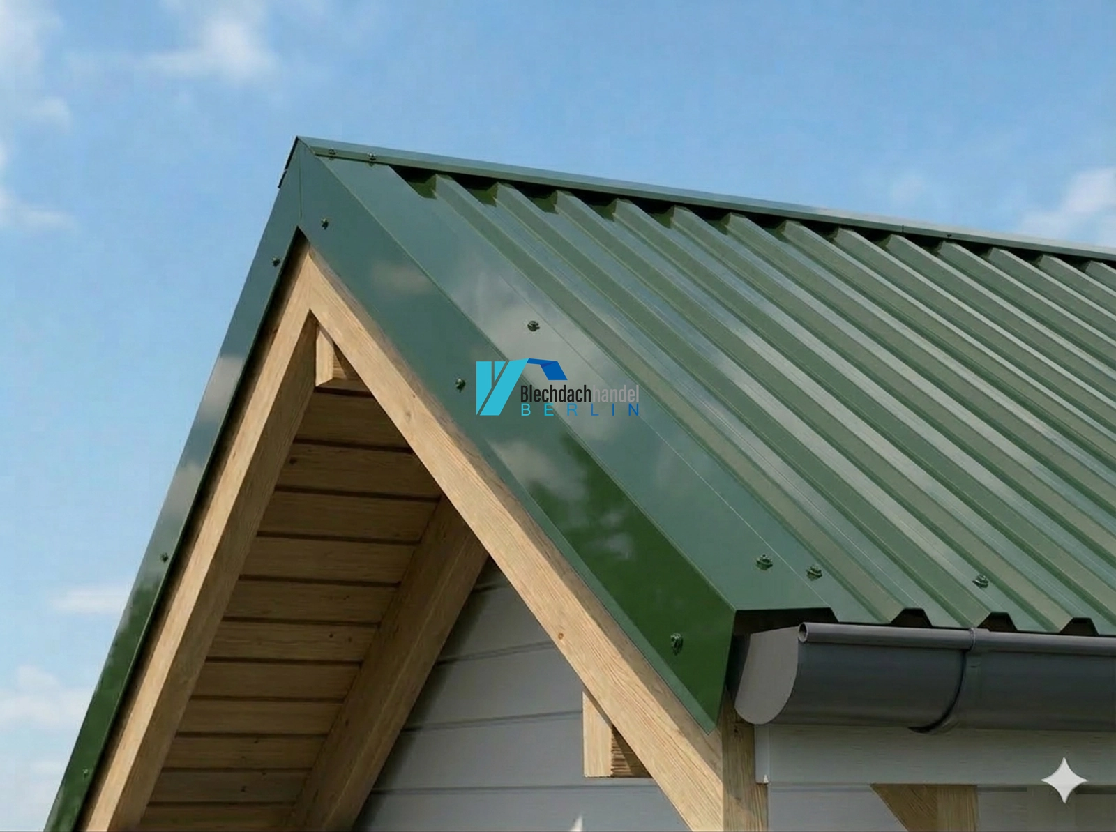 Ortgangblech RAL 6020 Chromoxidgrün – 0,5mm glänzend 25 µm Polyester kaufen — Detailansicht