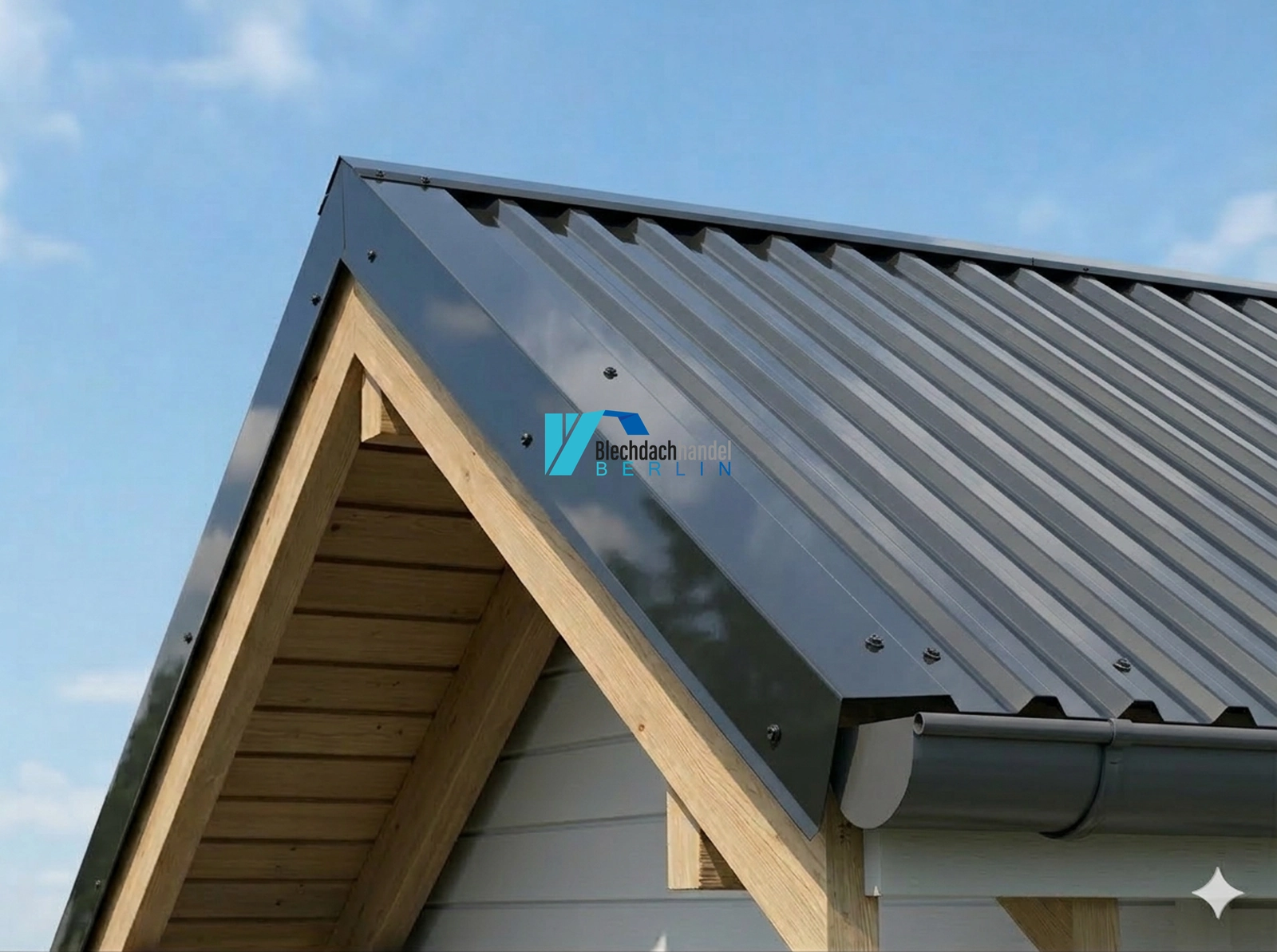 Ortgangblech RAL 7016 - anthrazit – 0,5mm glänzend 25 µm Polyester kaufen — Detailansicht