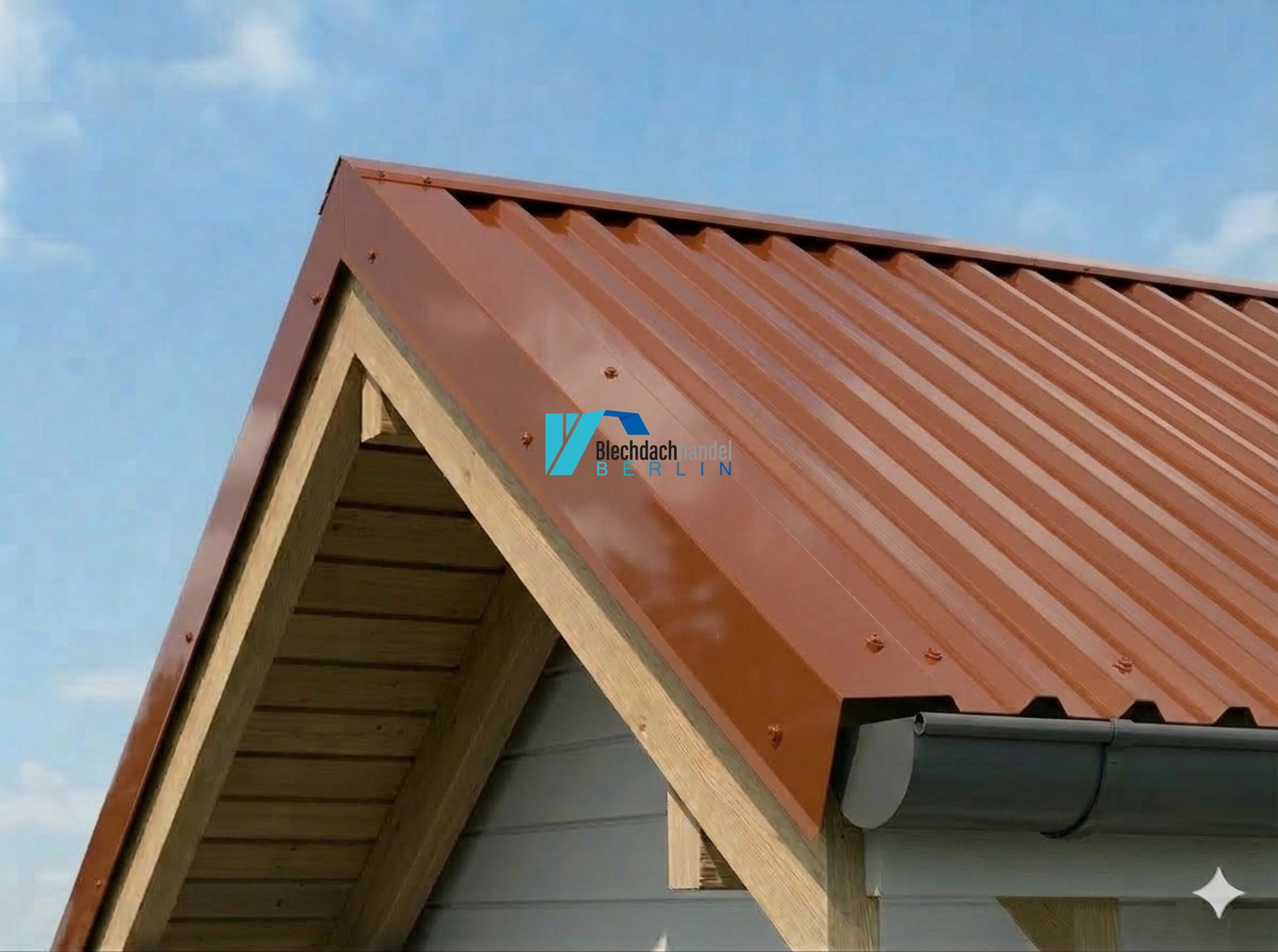 Ortgangblech RAL 8004 Ziegelrot – 0,5mm glänzend 25 µm Polyester kaufen — Detailansicht