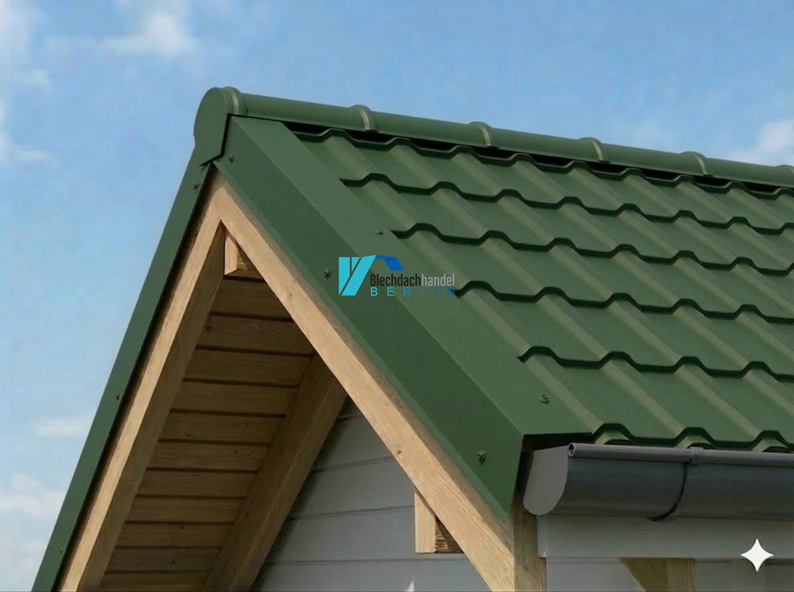 Ortgangblech RAL 6020 Chromoxidgrün – 0,5mm matt 35µm Polyester — Ansicht 3