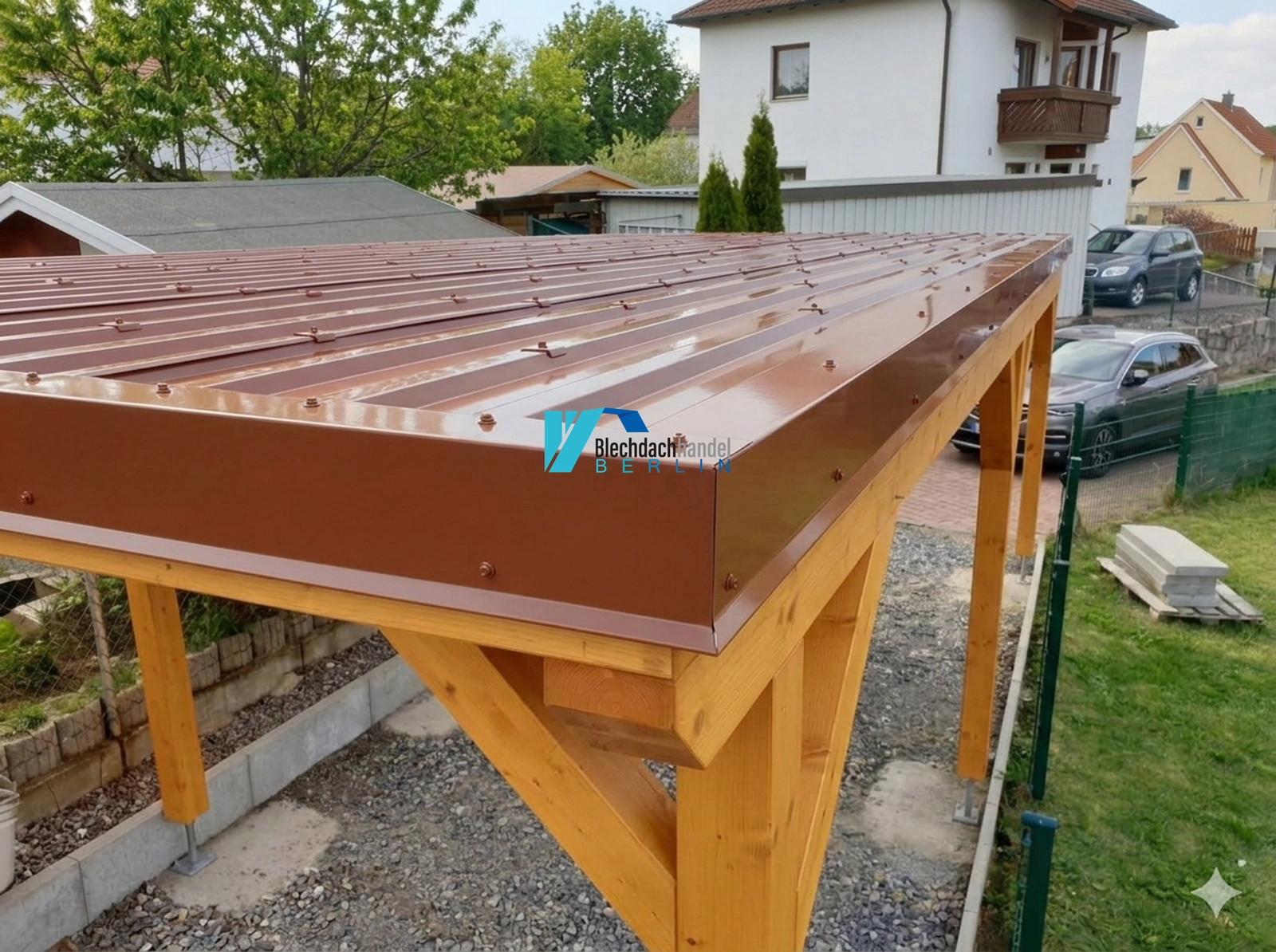 Pultabschlussblech RAL 8004 Ziegelrot – 0,5mm glänzend 25 µm Polyester — Detailansicht