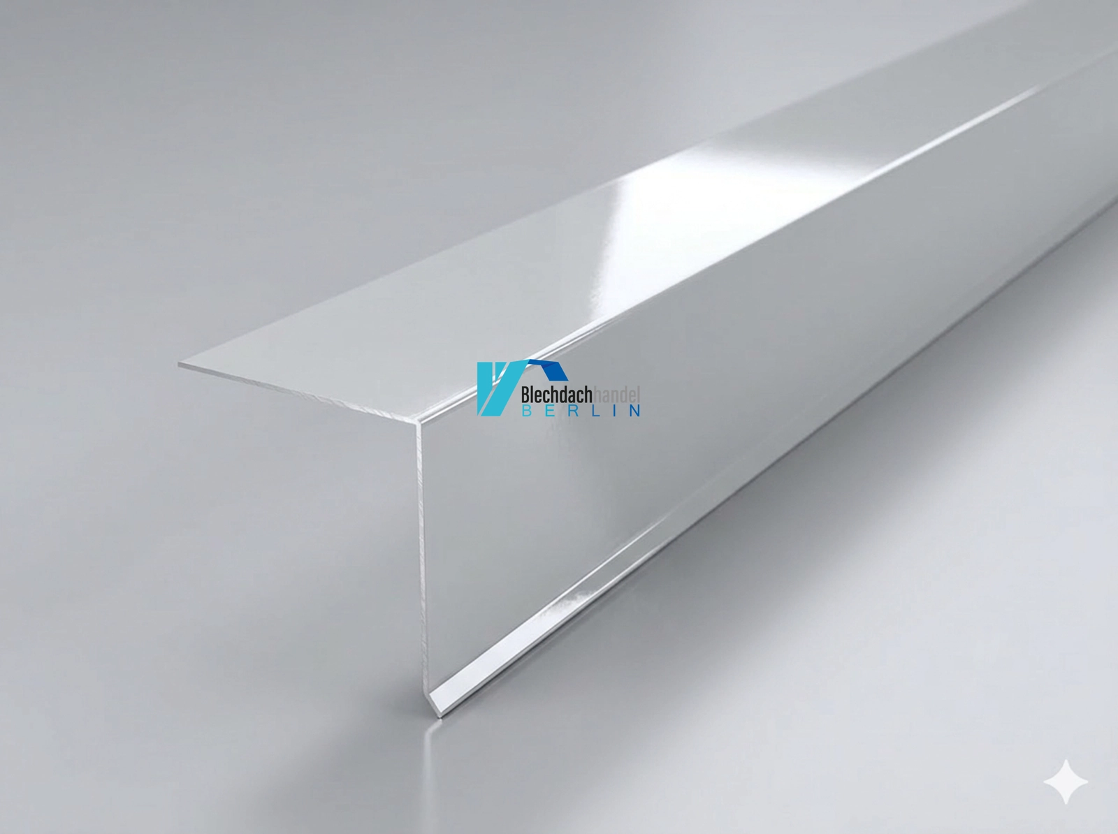 Pultabschlussblech RAL 9006 Weißaluminium – 0,5mm glänzend 25 µm Polyester