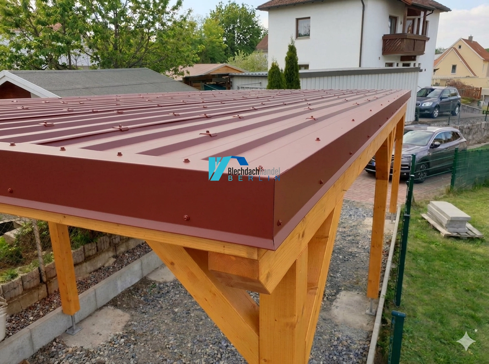 Pultabschlussblech RAL 3009 - oxidrot – 0,5mm matt 35µm Polyester — Detailansicht