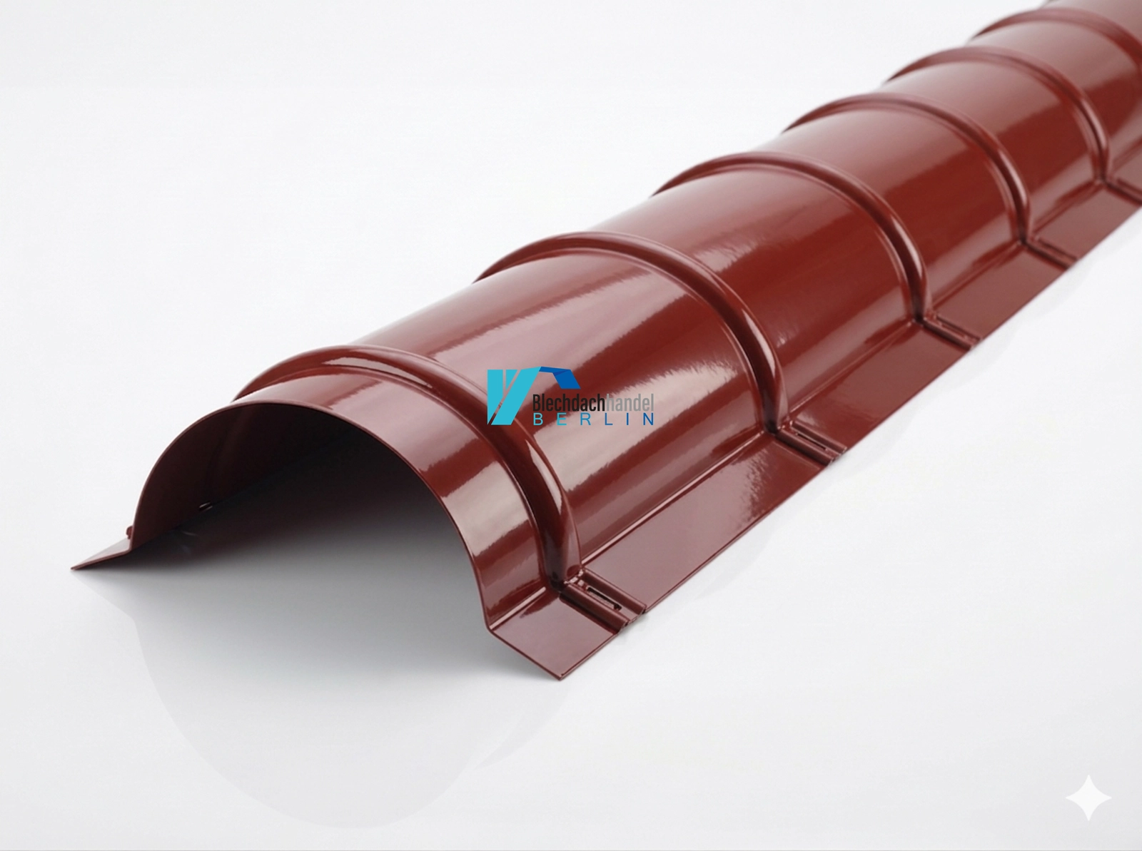 Tonnenfirst RAL 3009 - oxidrot – 0,5mm glänzend 25 µm Polyester