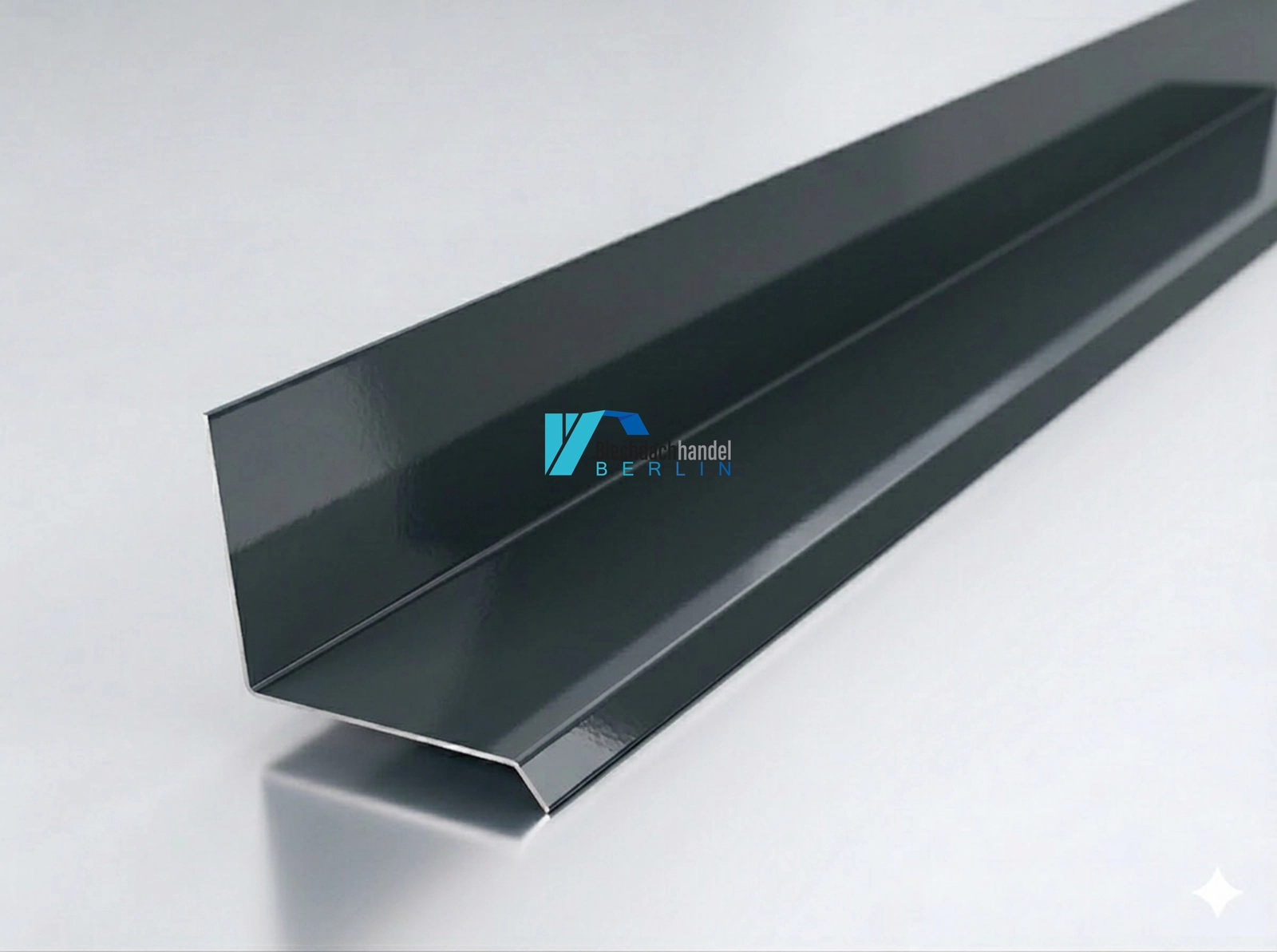 Wandanschluss RAL 7016 - anthrazit – 0,5mm glänzend 25 µm Polyester