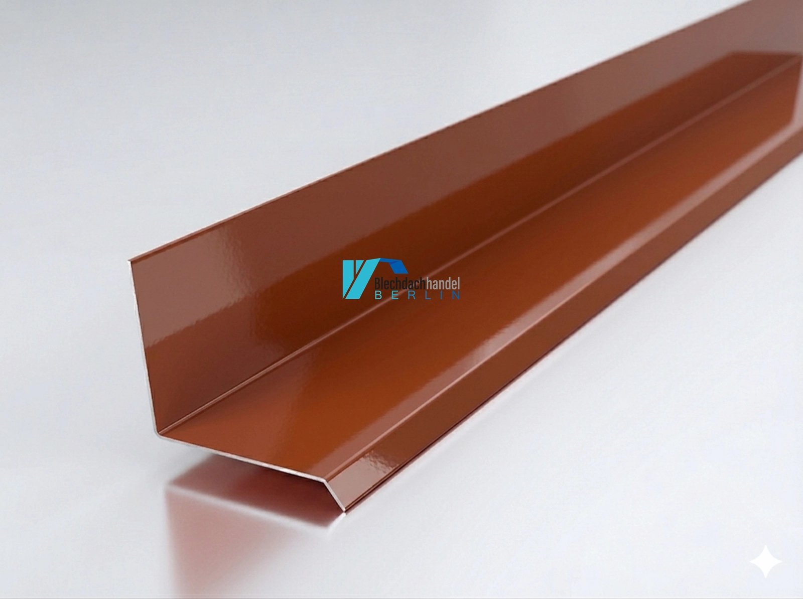 Wandanschluss RAL 8004 Ziegelrot – 0,5mm glänzend 25 µm Polyester