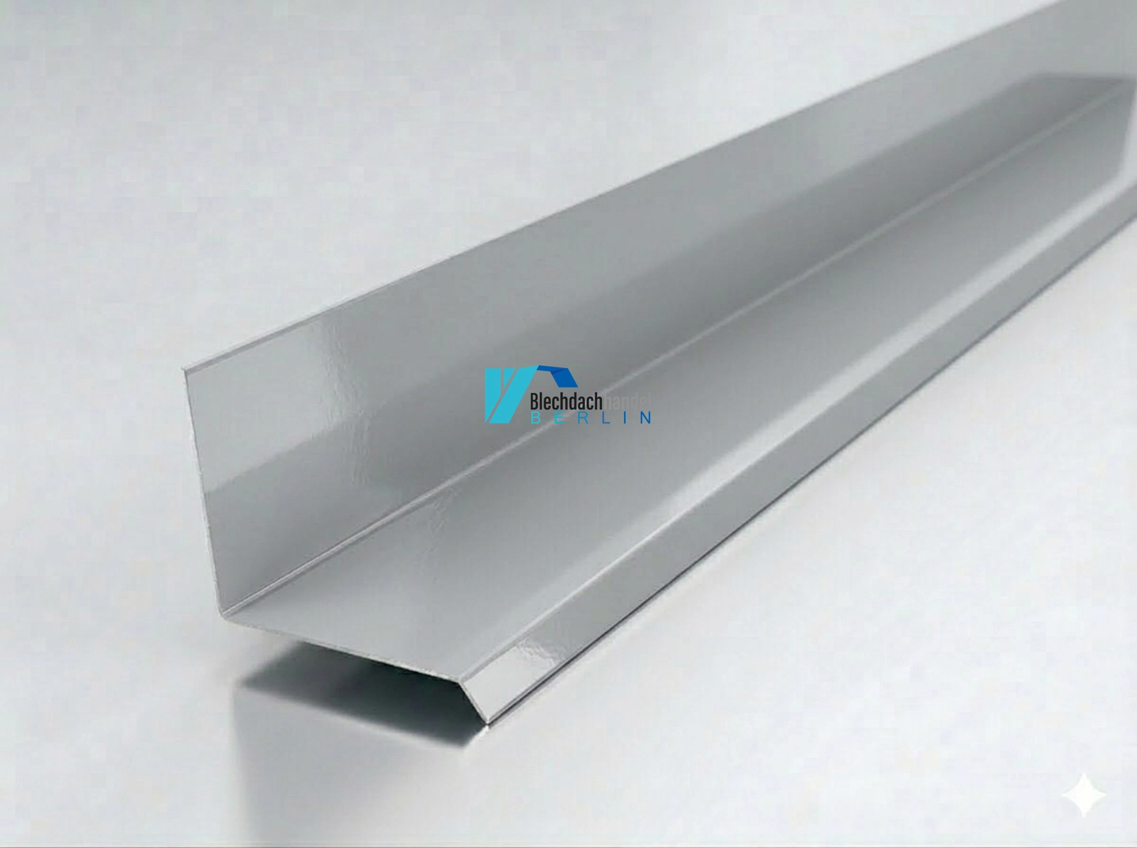 Wandanschluss RAL 9006 Weißaluminium – 0,5mm glänzend 25 µm Polyester