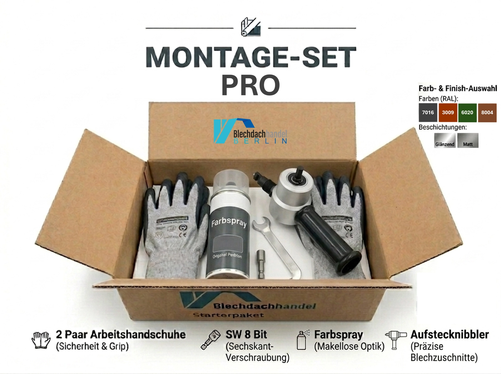 Montage Set  Pro RAL 7016 - anthrazit – matt 35µm Polyester — Produktbild