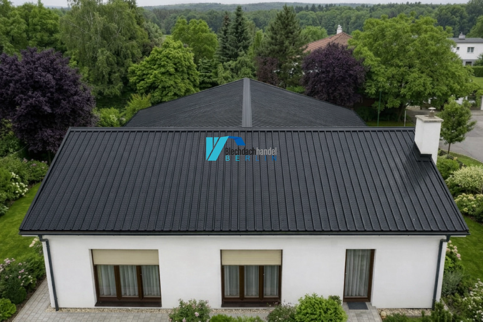 T18+ Dachblech RAL 7016 - anthrazit – 0,4mm matt 35µm Polyester mit Vlies 2. Wahl AKTION — Ansicht 3