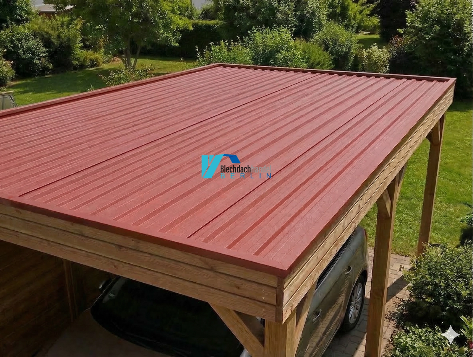 T18+ Dachblech RAL 3009 - oxidrot – 0,5mm matt 35µm Polyester mit Vlies — Ansicht 2