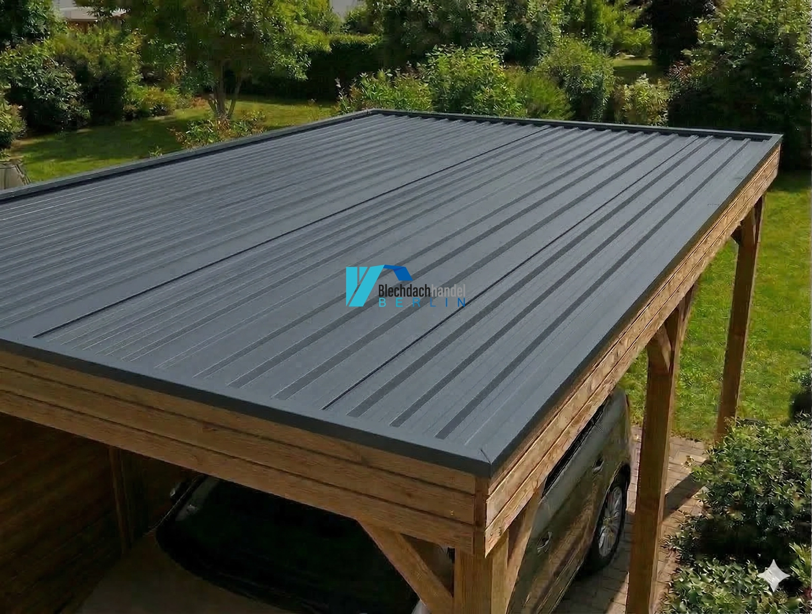 T18+ Dachblech RAL 7016 - anthrazit – 0,5mm matt 35µm Polyester mit Vlies — Ansicht 2