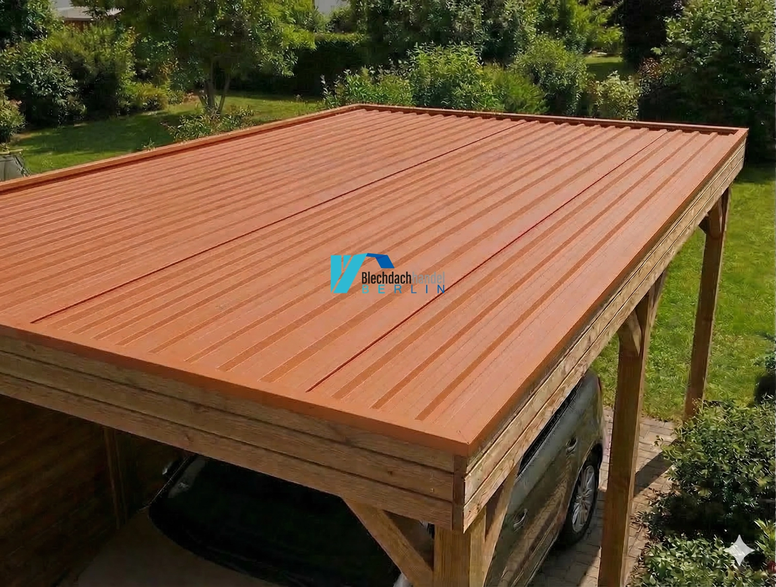 T18+ Dachblech RAL 8004 Ziegelrot – 0,5mm matt 35µm Polyester ohne Vlies kaufen — Detailansicht