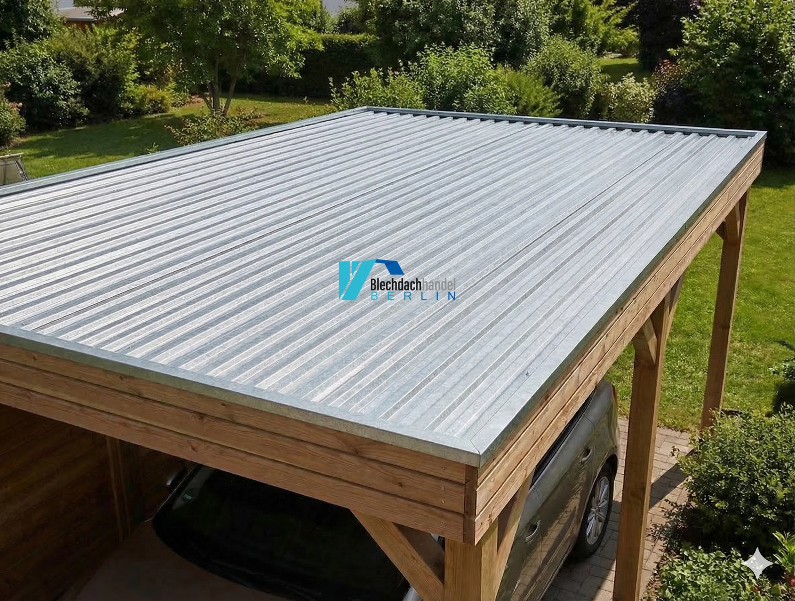 T18+ Dachblech Aluzink – 0,75mm blank mit Vlies — Ansicht 2