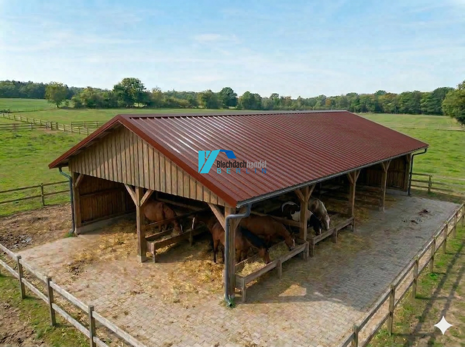 T35+ Dachblech RAL 3009 - oxidrot – 0,5mm glänzend 25 µm Polyester ohne Vlies kaufen — Detailansicht