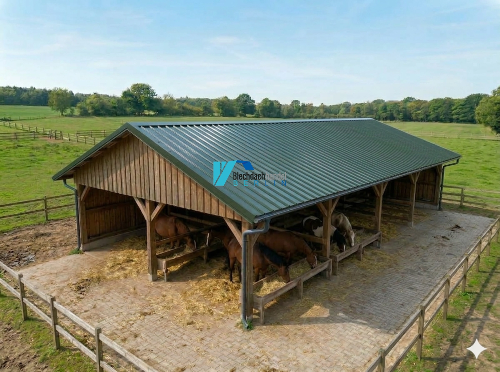 T35+ Dachblech RAL 6020 Chromoxidgrün – 0,5mm glänzend 25 µm Polyester ohne Vlies kaufen — Detailansicht