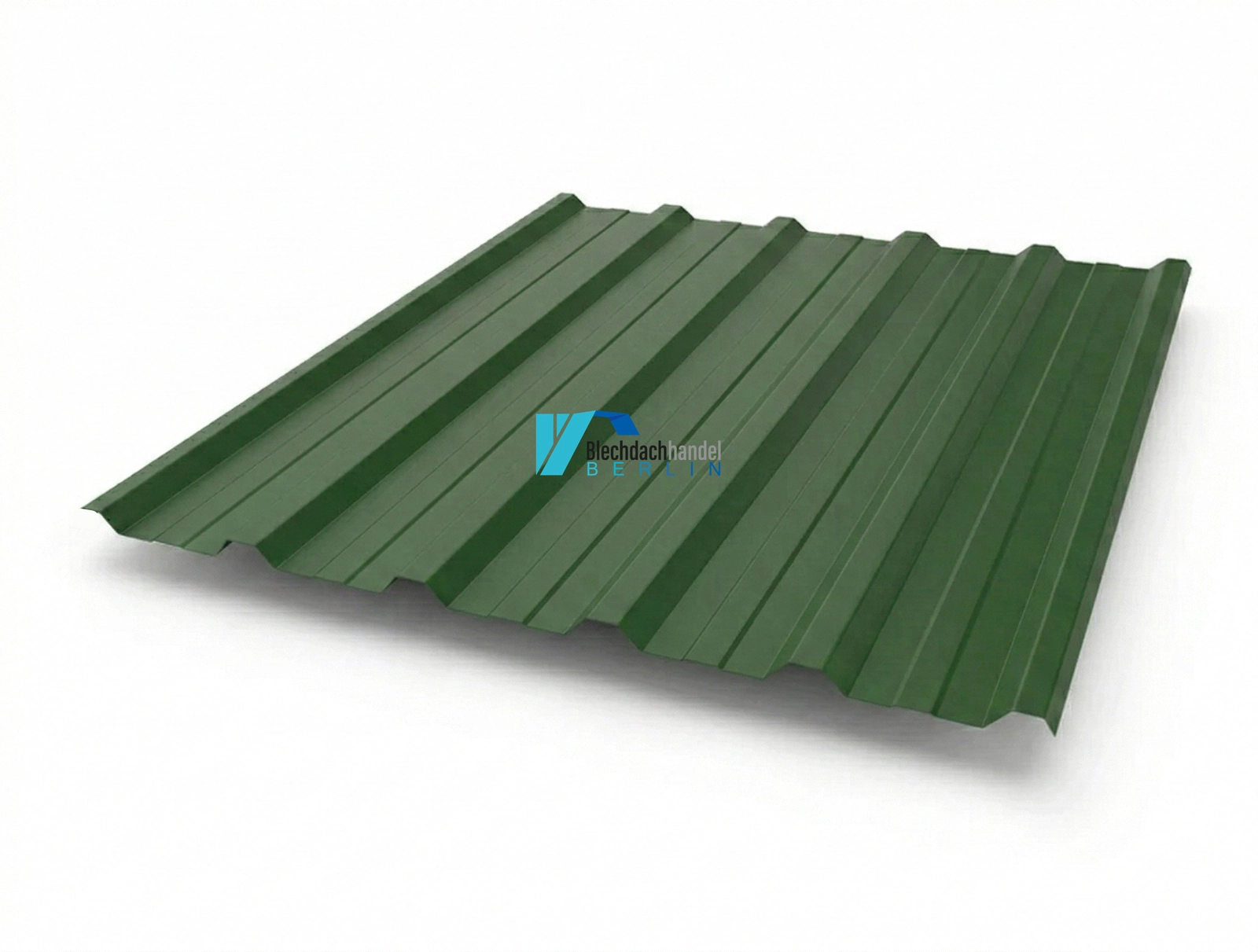 T35+ Trapezblech RAL 6020 Chromoxidgrün – 0,5mm matt 35µm Polyester mit Vlies — Produktbild