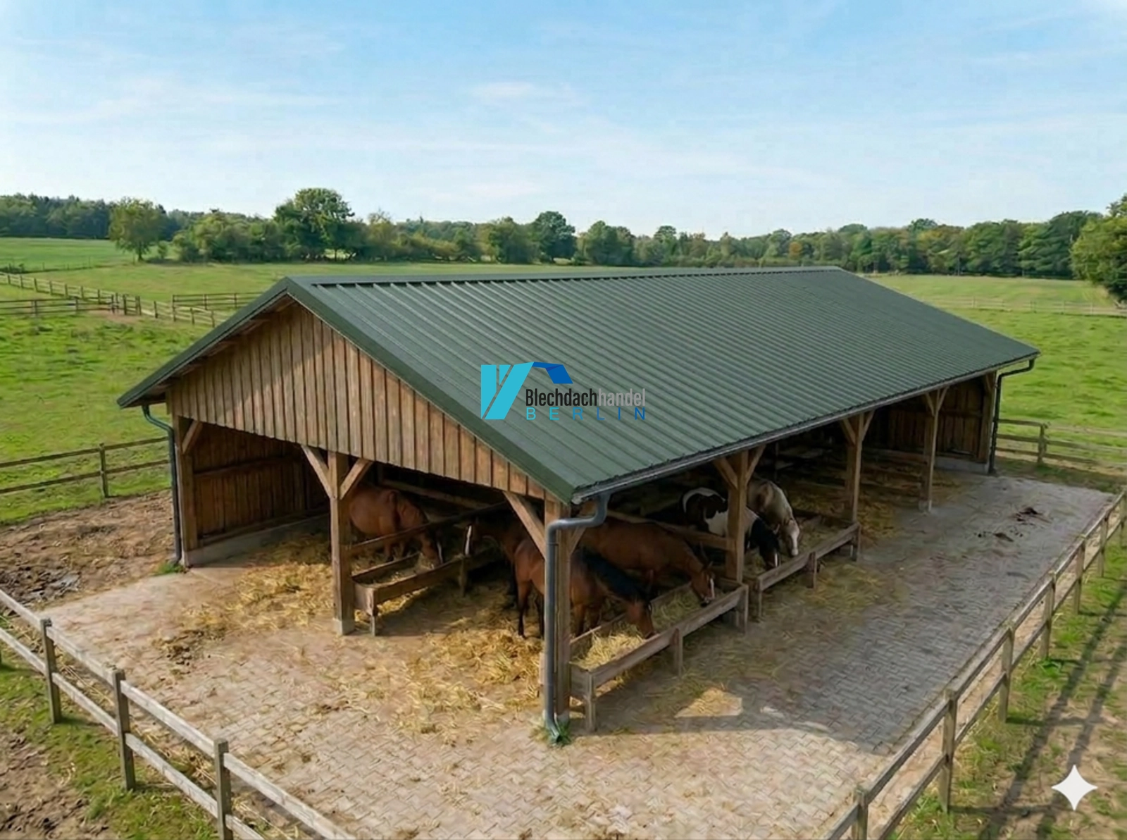 T35+ Dachblech RAL 6020 Chromoxidgrün – 0,5mm matt 35µm Polyester mit Vlies — Ansicht 2