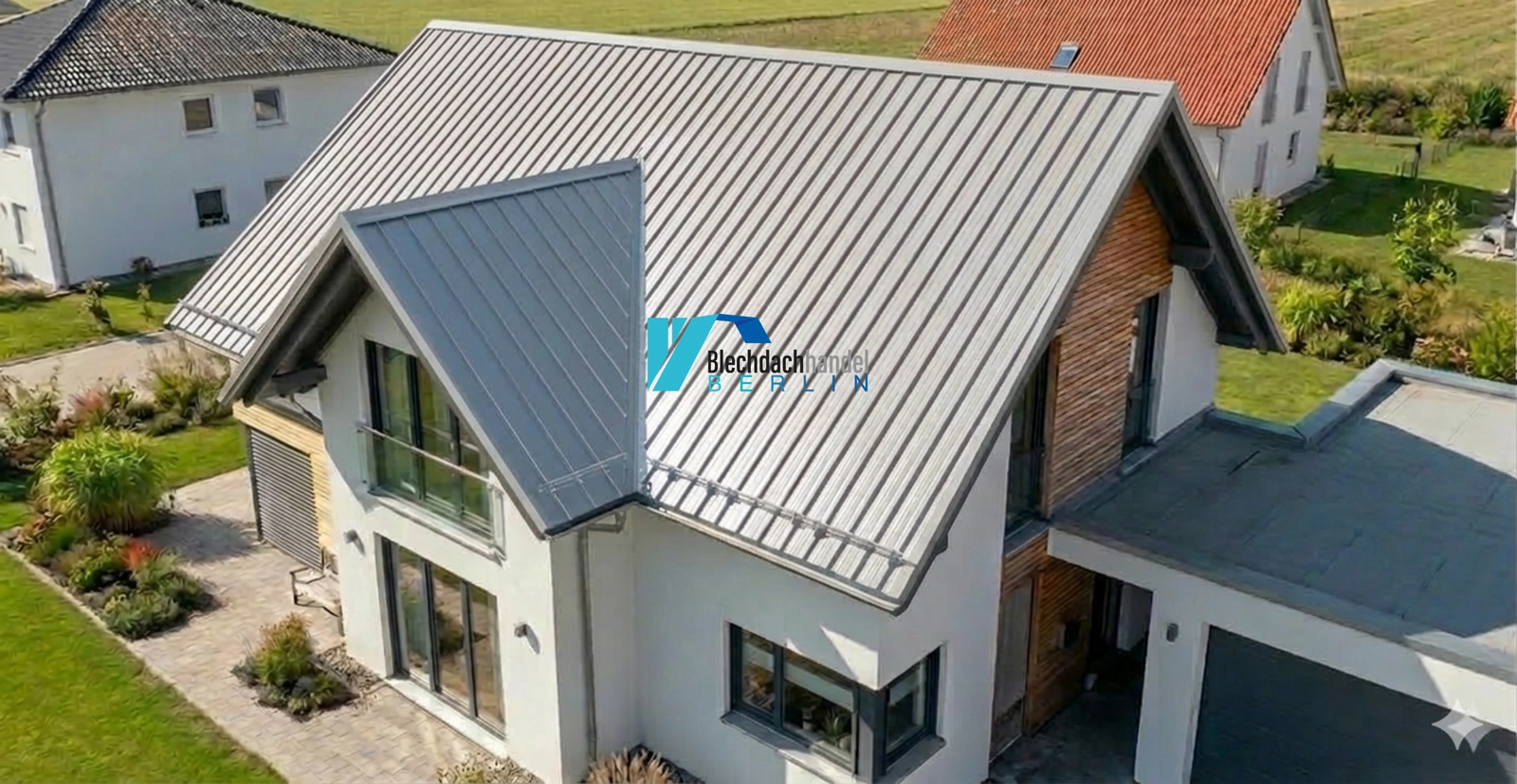 T35+ Dachblech RAL 9006 - Weißaluminium – 0,65mm glänzend 25 µm Polyester mit Vlies 2. Wahl AKTION — Ansicht 3