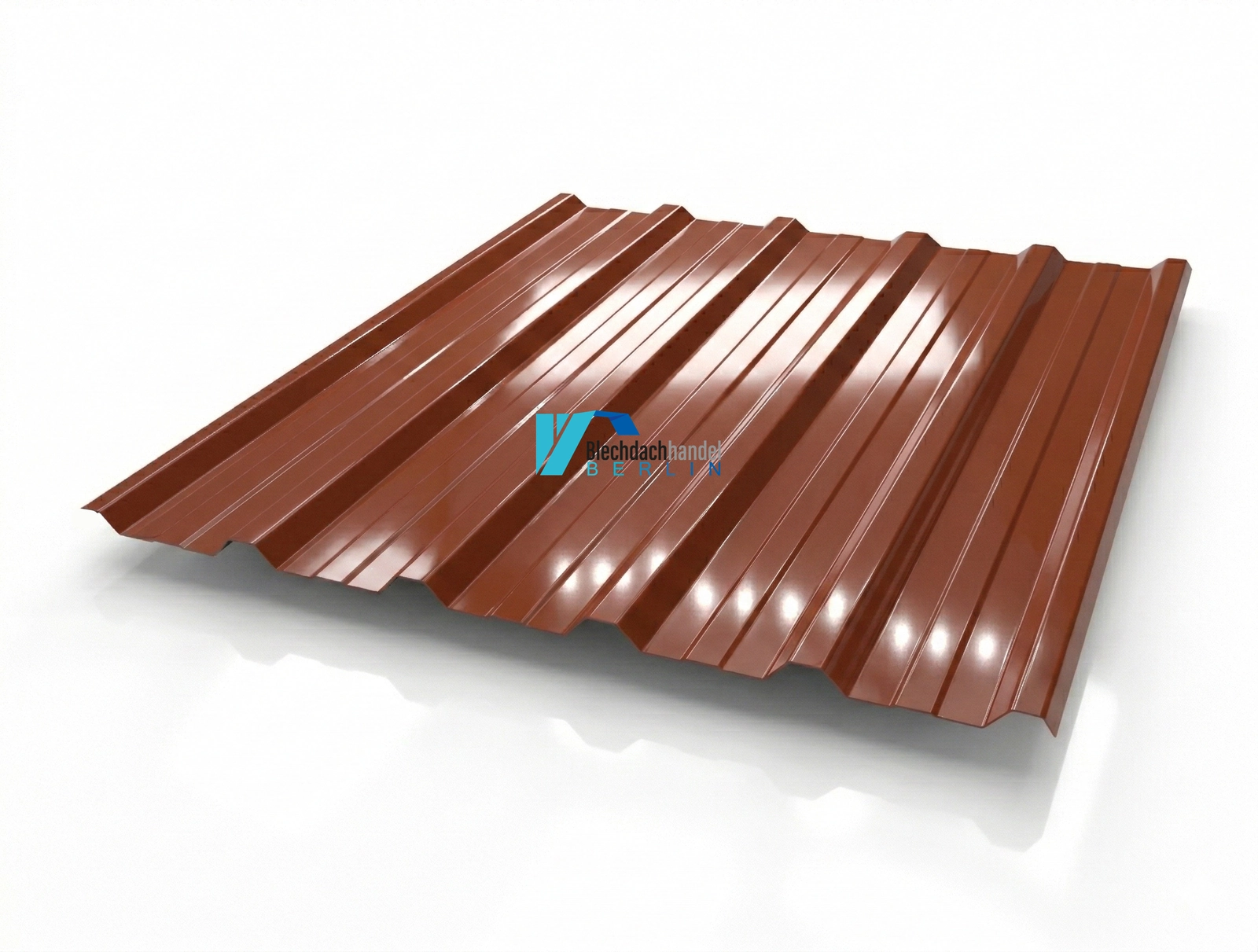 T35+ Trapezblech  RAL 3009 - oxidrot – 0,75mm glänzend 25 µm Polyester mit Vlies — Produktbild