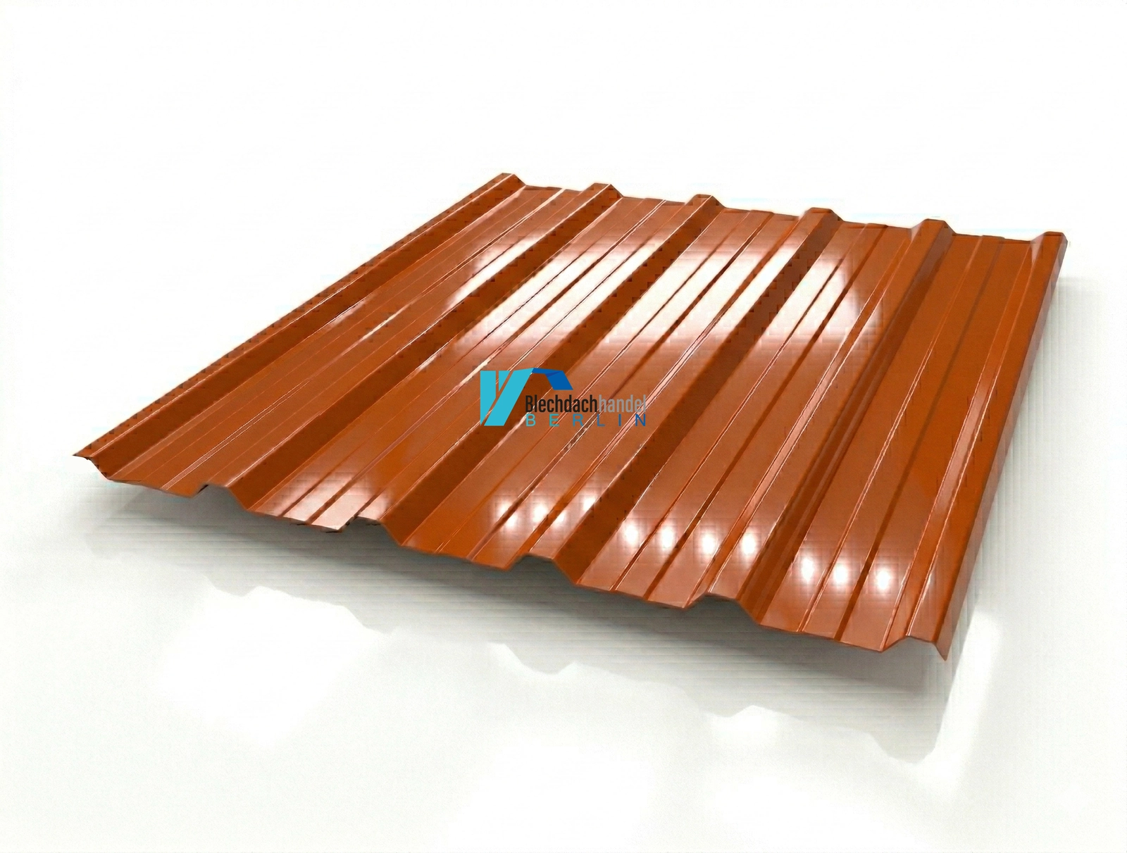 T35+ Trapezblech  RAL 8004 Ziegelrot – 0,75mm glänzend 25 µm Polyester ohne Vlies — Produktbild