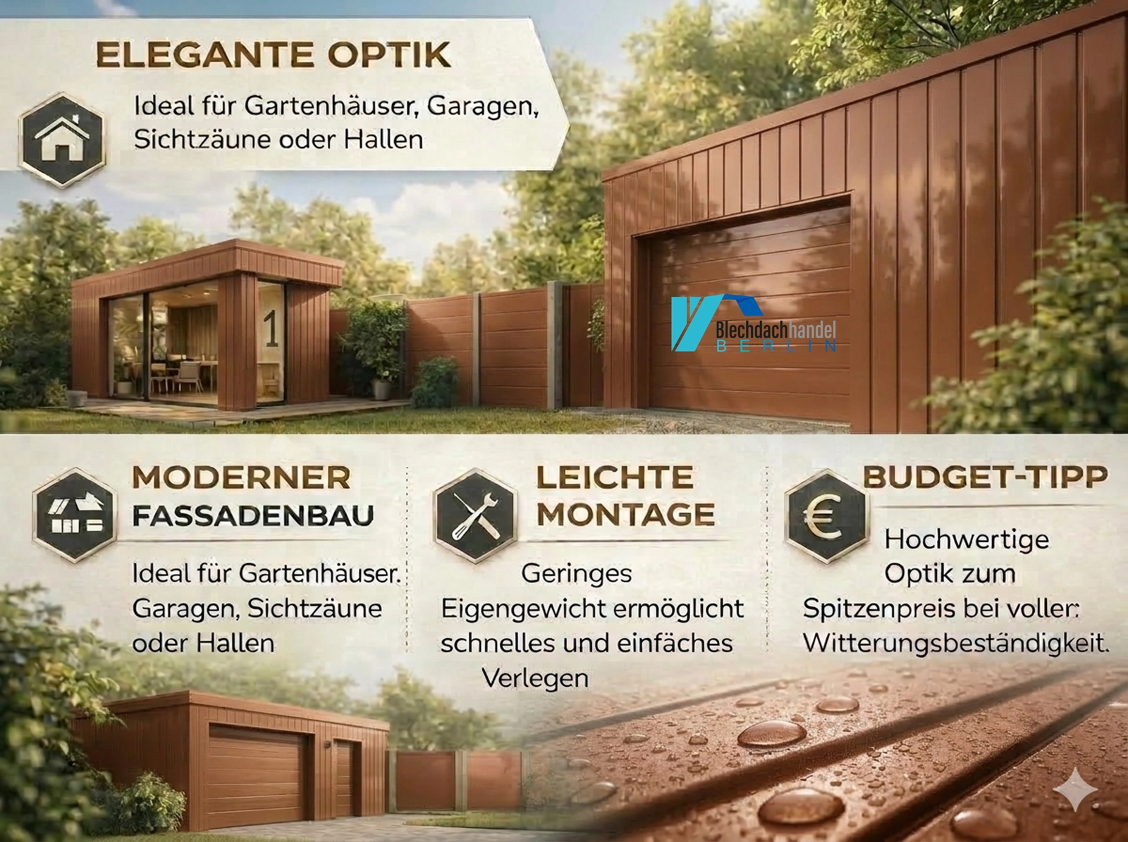 T6 Fassadenblech RAL 8004 Ziegelrot – 0,5mm glänzend 25 µm Polyester — Ansicht 5