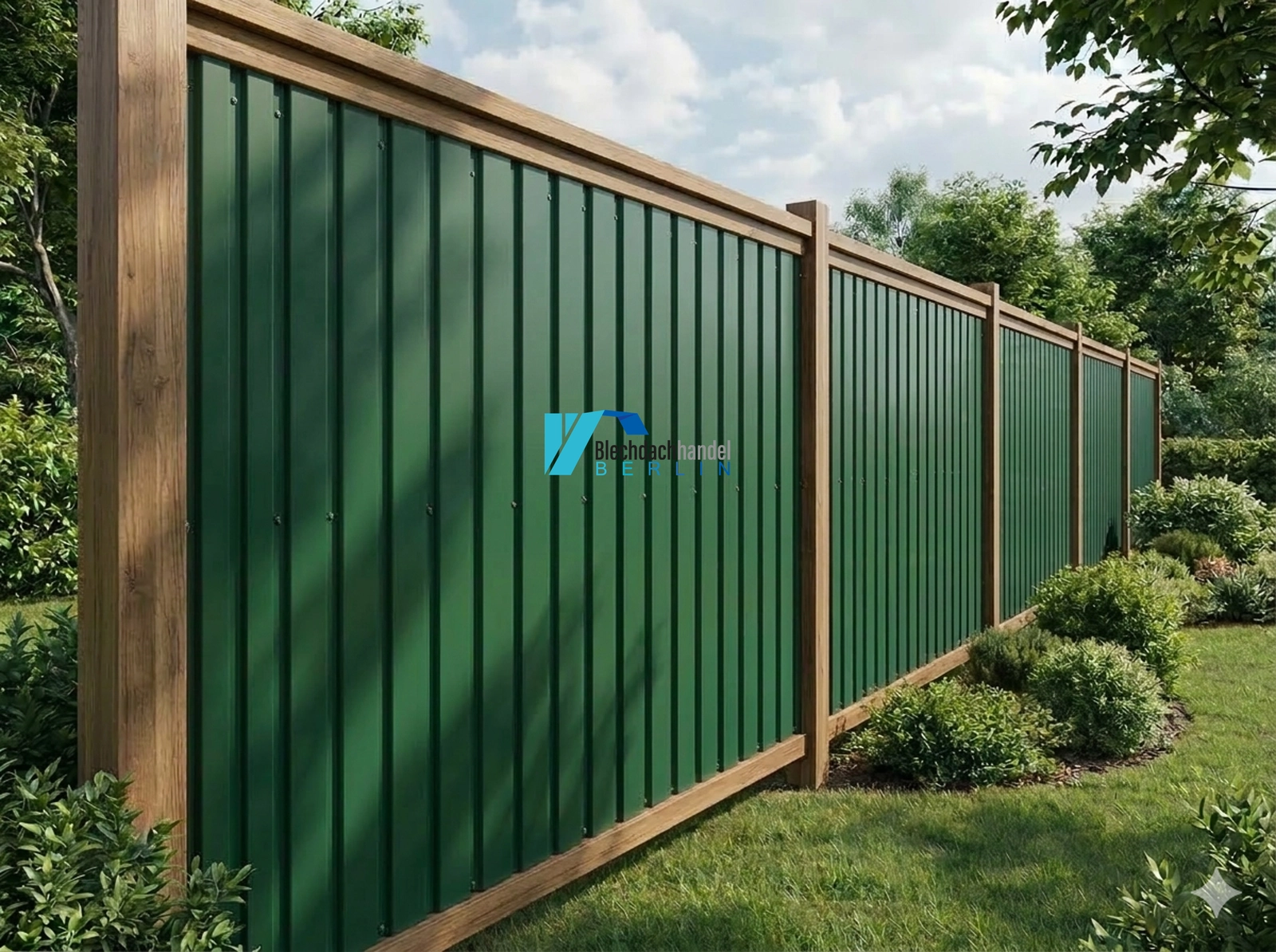 T6 Fassadenblech RAL 6020 Chromoxidgrün – 0,5mm matt 35µm Polyester — Ansicht 4