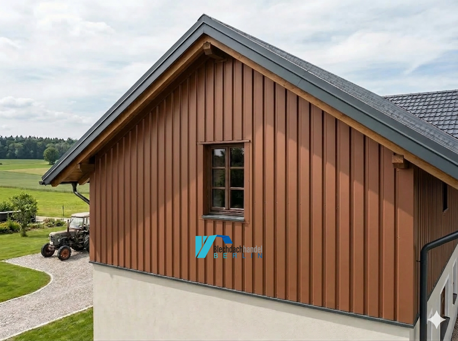 T6 Fassadenblech RAL 8004 Ziegelrot – 0,5mm matt 35µm Polyester — Ansicht 3