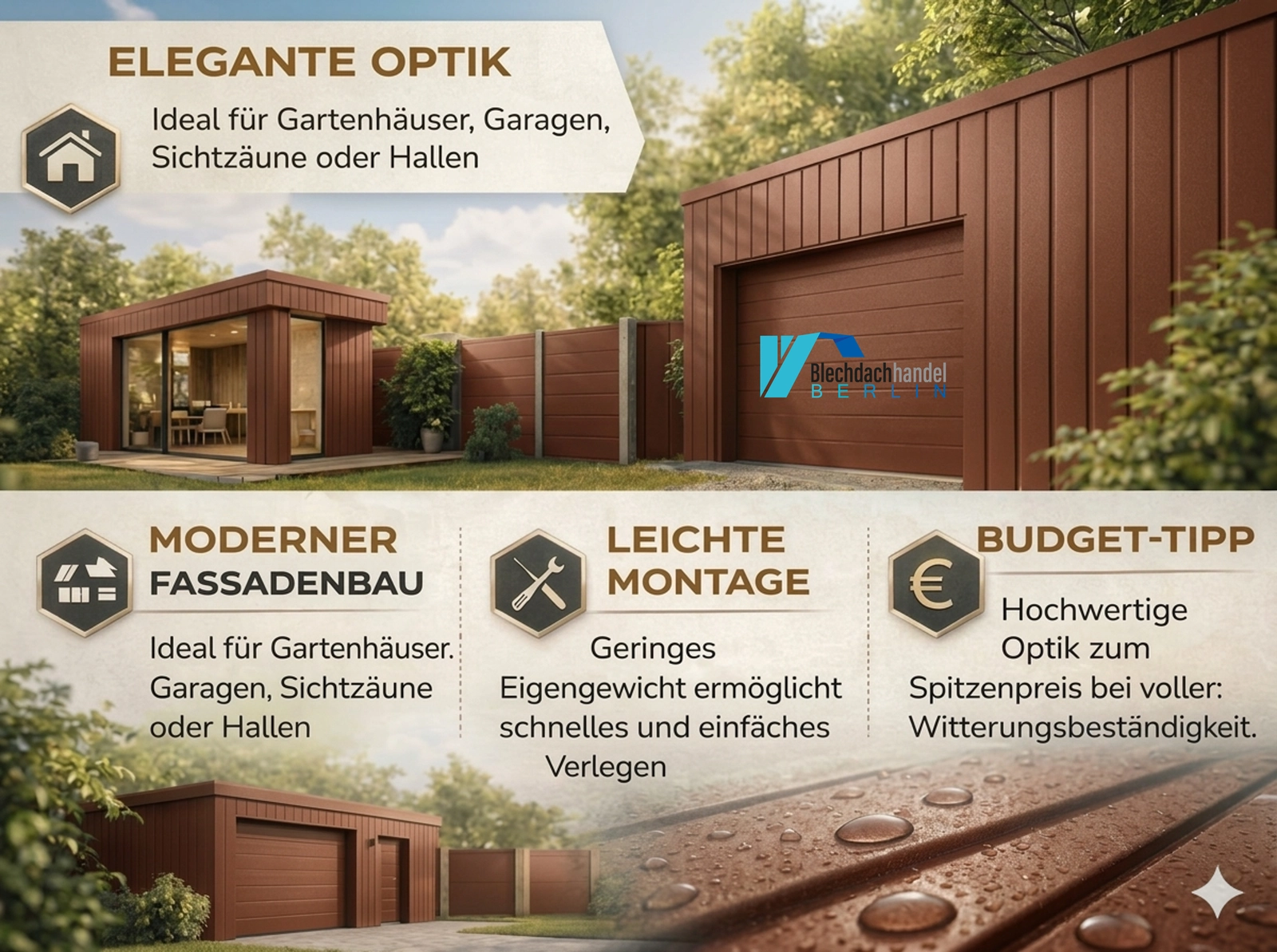 T6 Fassadenblech RAL 8004 Ziegelrot – 0,5mm matt 35µm Polyester — Ansicht 5